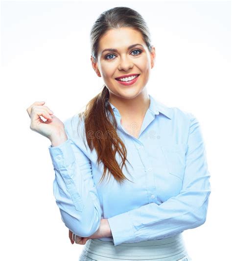 Retrato Del Isola Blanco Sonriente Joven Del Fondo De La Mujer De