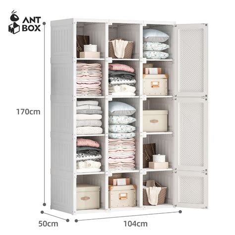 Jual Antbox Lemari Pakaian Putih Minimalis Box Wardrobe Putih