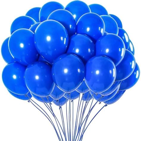 Ballon Bleu 100 Pièces 30 cm 12 Pouces Ballons de Baudruche Bleus en