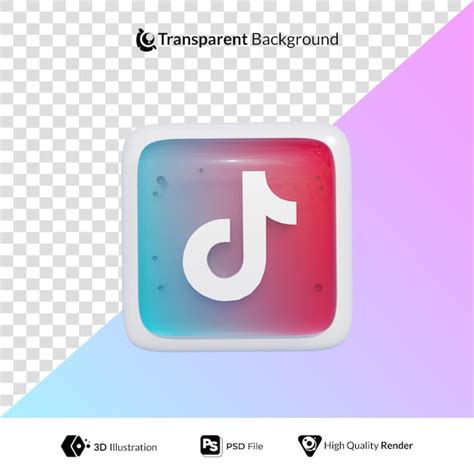 Premium Psd Tik Tok Logo Social Media Icon D Illustration