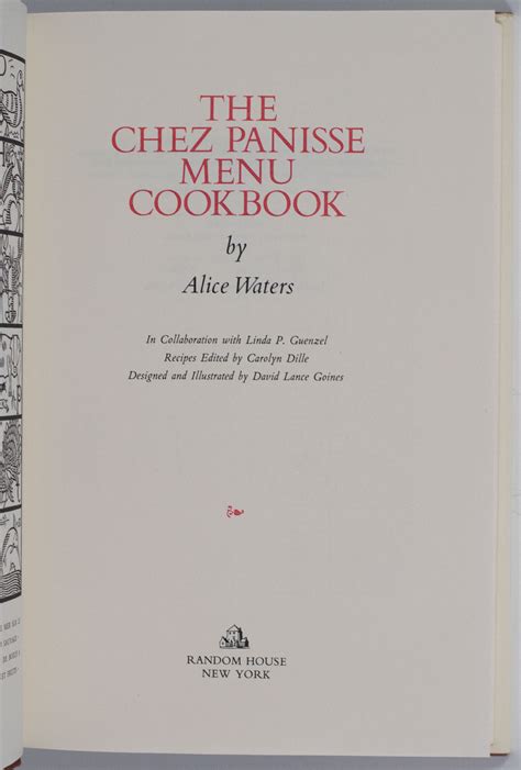 Chez Panisse Menu Cookbook Alice Waters First Edition Signed