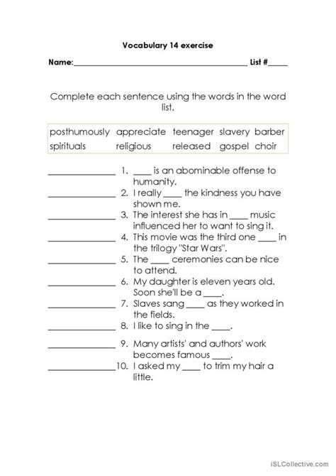 Vocabulary For 5th Grade English Esl Worksheets Pdf And Doc