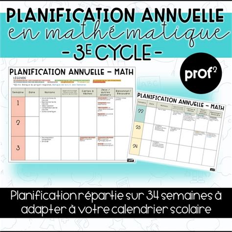 E Cycle Planification Annuelle En Math