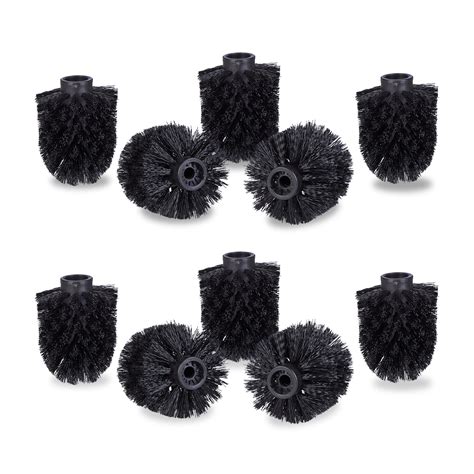 Relaxdays Tête de rechange pour brosse WC lot de 10 orifice intérieur 9