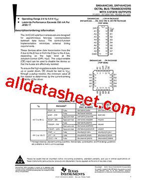 SN74AHC245PWR 데이터시트 PDF Texas Instruments