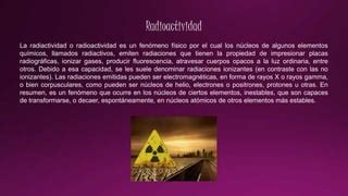 Quimica Nuclear Radioactividad Ppt