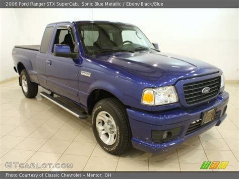 Sonic Blue Metallic 2006 Ford Ranger STX SuperCab Ebony Black Blue