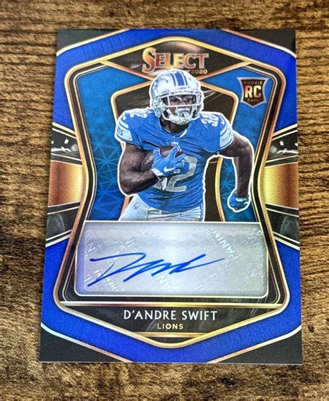 Panini Select Rookie Signature Blue Prizm Dandre Swift Auto