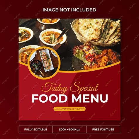 Premium Psd Delicious Food Instagram Post Social Media Template