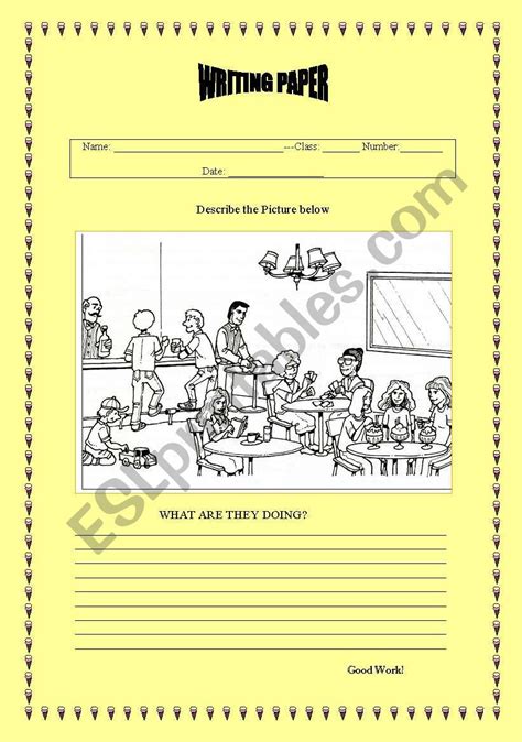 English Worksheets Writing Paper