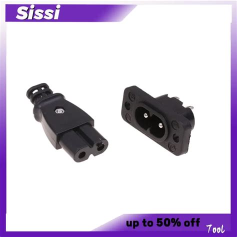 Sissi C8 Male Power Socket Female Plug Listrik Tertanam Konektor