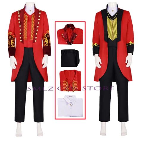 Film The Greatest Showman Cospaly P T Barnum Cosplay Costume Men Red