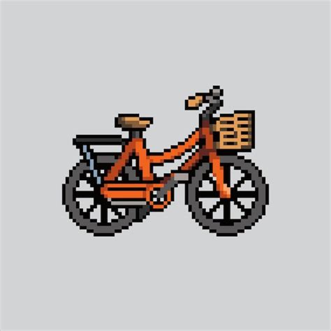 Premium Vector Pixel Art Illustration Bicycle Pixelated Bicycle