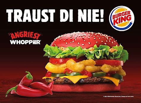 Bild Nichts Für Schwache Geschmacks Nerven Burger King® Präsentiert Feurig Roten Whopper