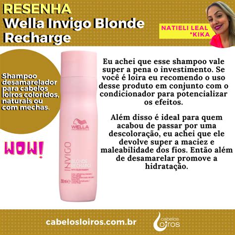 Shampoo Wella Invigo Blonde Recharge Resenha Junho