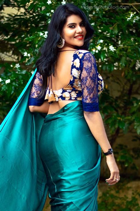 Nivisha Tamil Tv Serial Actress Ct Hot Saree Blouse Back Hd Photo Starcelebblog