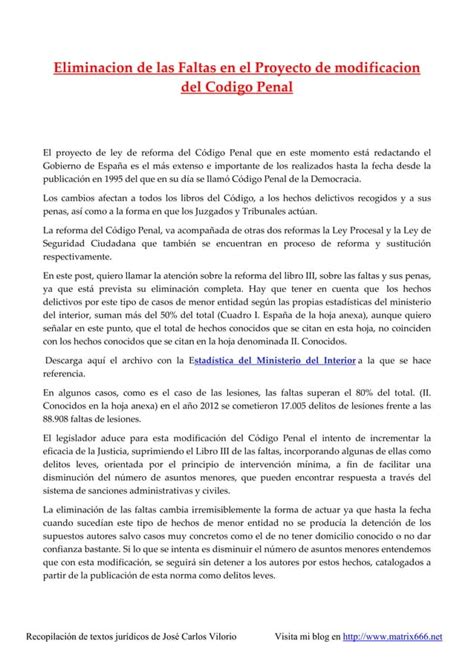 Reforma del Código Penal PDF