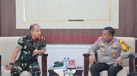 Kapolres Tulang Bawang Menerima Kunjungan Perdana Danlanud Pengeran M