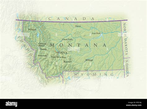 Mappa Fisica Del Montana Immagini E Fotografie Stock Ad Alta