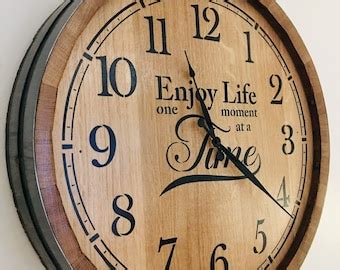 Wine Barrel Wall Clock 20 Wall Clock Made From Refurnished Wine Barrel ...