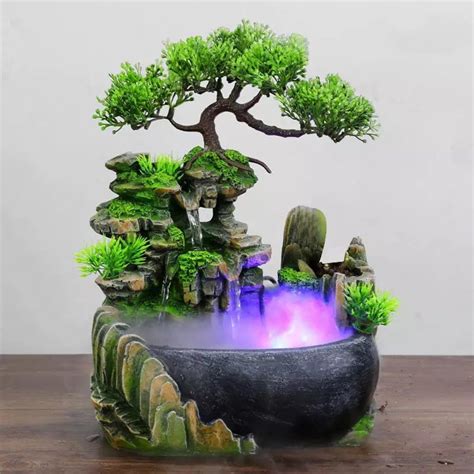 Resin Bonsai Waterfall Fountain Etsy