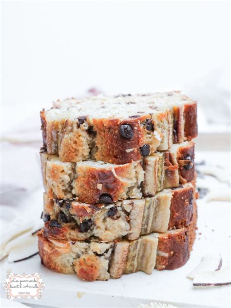 Banana Bread à la noix de coco et pépites de chocolat Les Gourmands