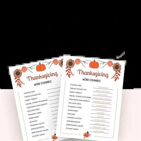 Thanksgiving Word Scramble - Free Download - Add A Little Adventure