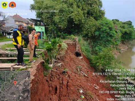 Bantaran Sungai Cileungsi Longsor 30 Meter Warga 16 RW Terancam Banjir