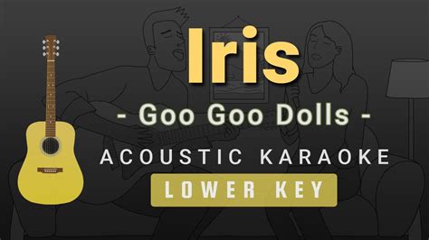 Iris Goo Goo Dolls Lower Key Acoustic Karaoke Youtube