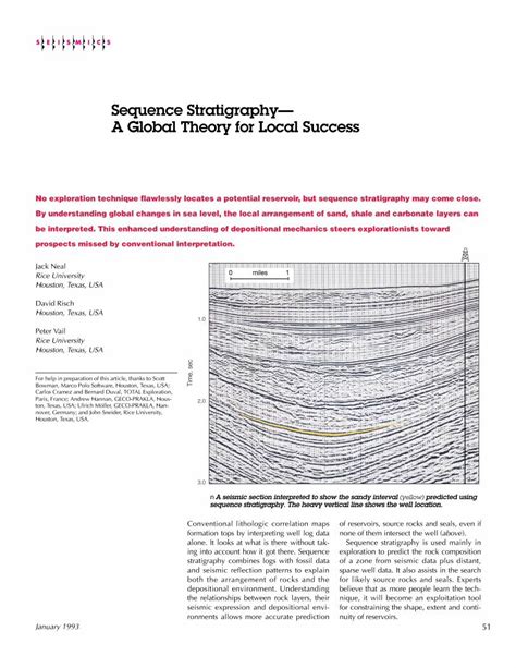 Pdf Sequence Stratigraphy A Global Theory For Local Successmedia