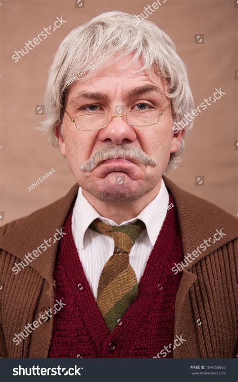 Portrait Grumpy Old Man Stock Photo 184050692 Shutterstock