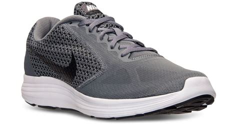 Nike Mens Revolution 3 Running Sneakers From Finish Line In Gray For