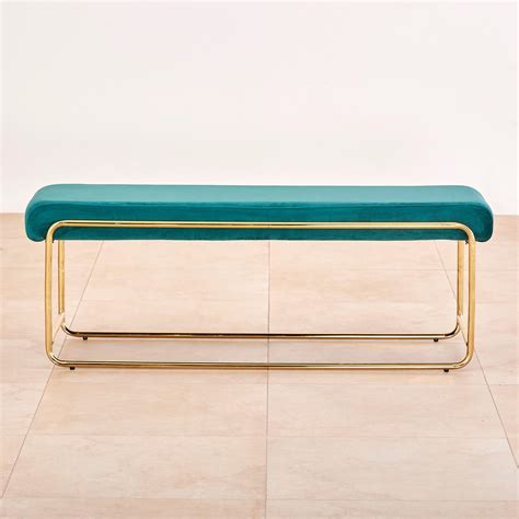 Buy Monarch Velvet Dining Bench Teal From Home Centre At Just Inr