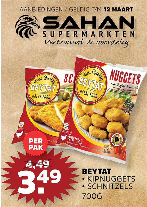 Beytat Kipnuggets Of Schnitzels G Aanbieding Bij Sahan Supermarkten