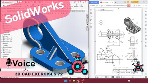 SolidWorks 3D CAD EXERCISES 72 StudyCadCam Solution Tutorial