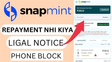 Snapmint Repayment Nhi Kiya To Kya Hoga Snapminnt Emi Pay Nhi Kiya To