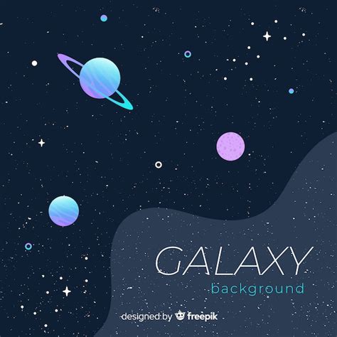 Free Vector Colorful Galaxy Background With Flat Design