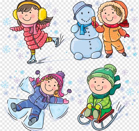 Картинки дети в зимней одежде для детей на прозрачном фоне