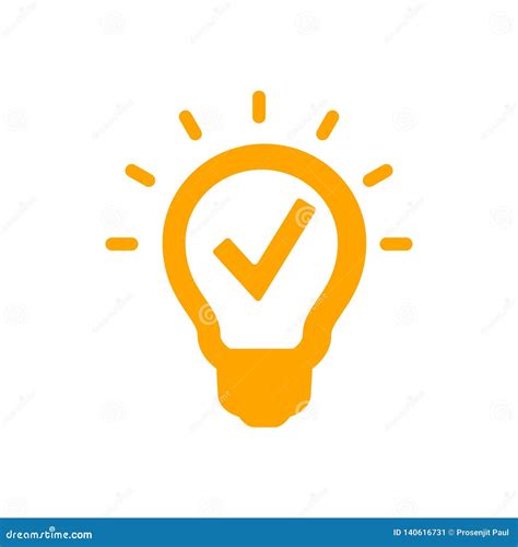 Bulb Light Business Creative Solutions Orange Icon Stock Vector