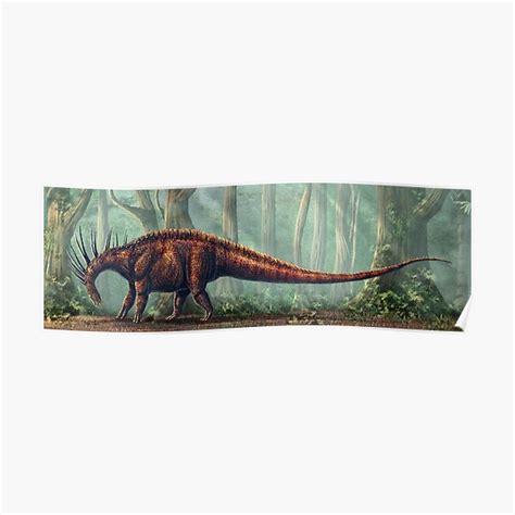 Amargasaurus Restored Poster For Sale By Thedragonofdoom Redbubble