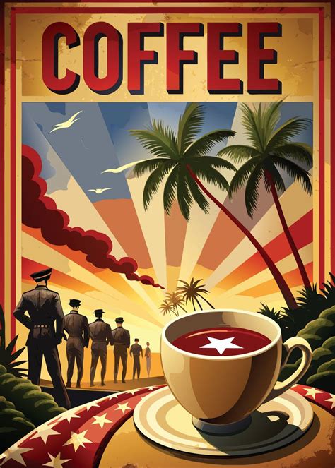 Coffee Propaganda Poster Picture Metal Print Paint By Fireabend