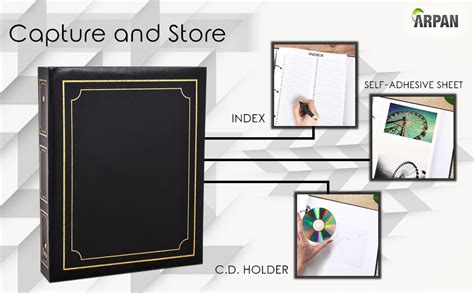 Arpan Deluxe Large Self Adhesive Ring Binder Photo Album Sheets