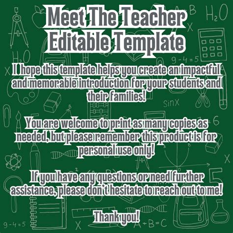 Editable Meet The Teacher Canva Template Cute And Customizable Back To School Introduction