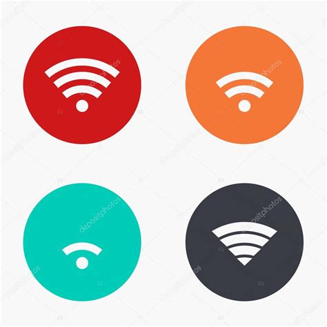 Vector Modern Wi Fi Colorful Icons Set Stock Vector Image By Trambo