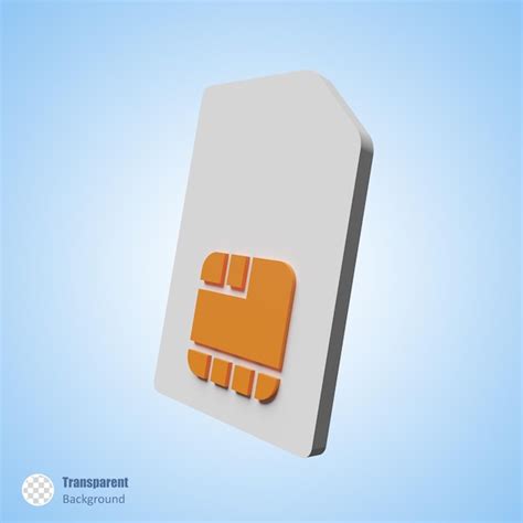 Premium Psd Sim Card In 3d Render Design