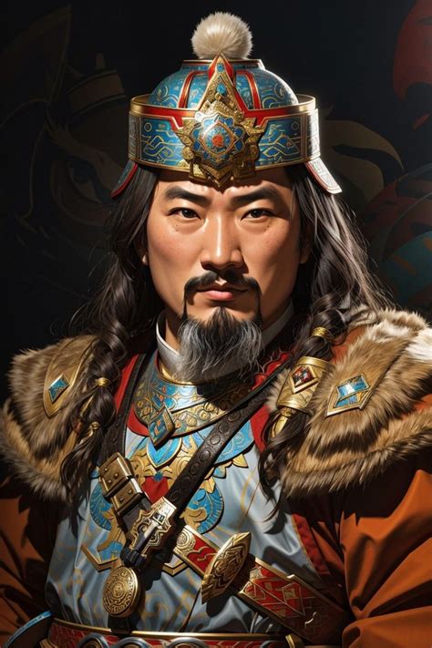 Genghis Khan In 2024 Genghis Khan Mughal Art Paintings Mongol