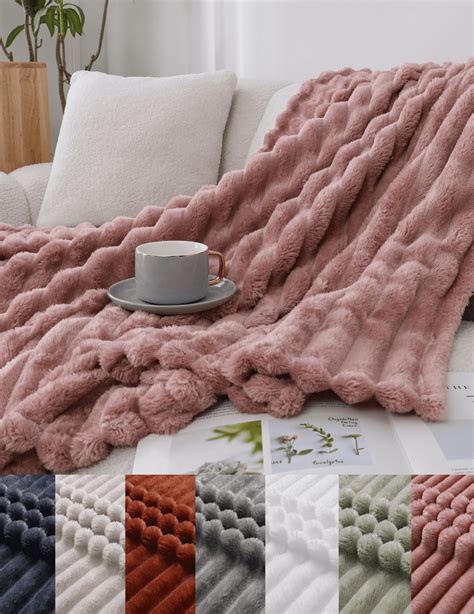 Kate Aurora Modern Lux Ultra Soft And Plush Ribbed Accent Throw Blanket 50 In W X 60 In L