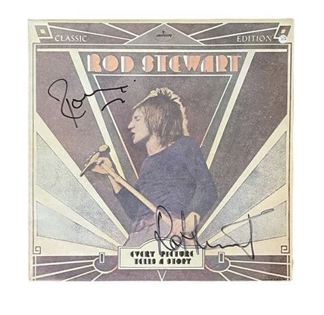 Rod Stewart And Ronnie Wood Signed Every Picture Tells A Story Vinyl Lp