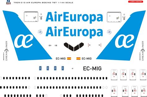 8aDecs Decals Catalogue AIR EUROPA 787 DREAMLINER