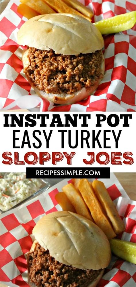 Instant Pot Turkey Sloppy Joes Recipes Simple